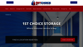 What 1stchoiceforstorage.com website looked like in 2020 (3 years ago)