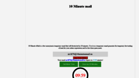 What 10minuteemail.us website looked like in 2020 (3 years ago)