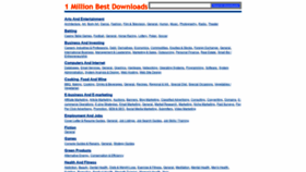 What 1millionbestdownloads.com website looked like in 2020 (3 years ago)