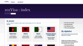 What 101visa.com website looked like in 2020 (3 years ago)