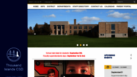 What 1000islandsschools.org website looked like in 2020 (3 years ago)