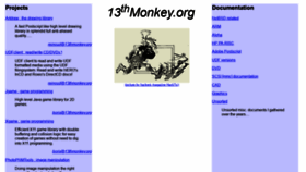 What 13thmonkey.org website looked like in 2020 (3 years ago)