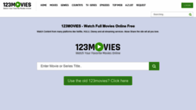 What 123movies.co website looked like in 2020 (3 years ago)