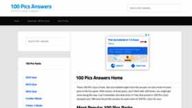 What 100picsquizanswers.com website looked like in 2020 (3 years ago)