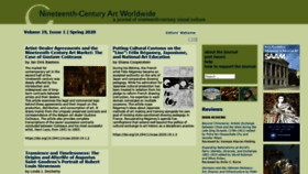 What 19thc-artworldwide.org website looked like in 2020 (3 years ago)