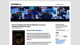 What 12thnight.ca website looked like in 2020 (3 years ago)