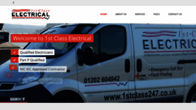 What 1stclasselectrical.com website looked like in 2020 (4 years ago)