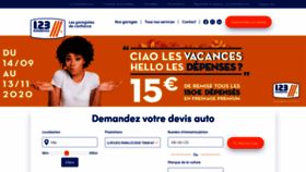 What 123autoservice.fr website looked like in 2020 (3 years ago)