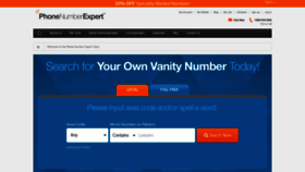 What 1-800numbers.com website looked like in 2020 (3 years ago)