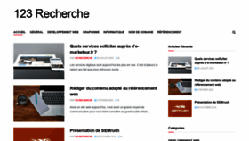 What 123recherche.com website looked like in 2020 (3 years ago)