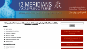 What 12meridiansacupuncture.com website looked like in 2020 (3 years ago)