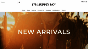 What 1791supply.com website looked like in 2020 (3 years ago)