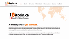 What 1bitcoin.ca website looked like in 2021 (3 years ago)