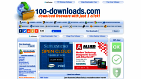 What 100-downloads.com website looked like in 2021 (3 years ago)