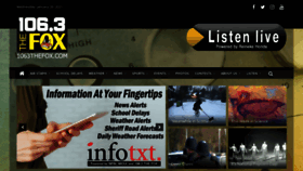 What 1063thefox.com website looked like in 2021 (3 years ago)