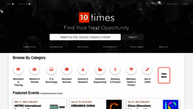 What 10times.com website looked like in 2021 (3 years ago)