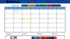 What 123calendars.com website looked like in 2021 (3 years ago)