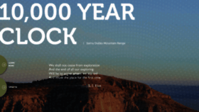 What 10000yearclock.net website looked like in 2021 (3 years ago)