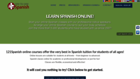 What 121spanish.com website looked like in 2021 (3 years ago)