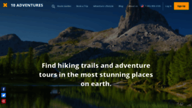 What 10adventures.com website looked like in 2021 (3 years ago)