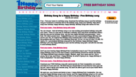 What 1happybirthday.com website looked like in 2021 (3 years ago)