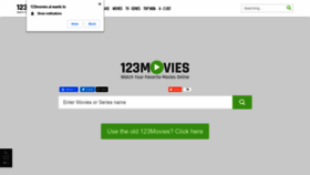 What 123movies.onl website looked like in 2021 (3 years ago)