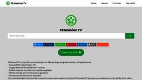What 123moviestv.net website looked like in 2021 (3 years ago)