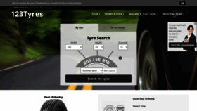 What 123tyres.co.uk website looked like in 2021 (3 years ago)
