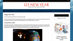 What 123newyear.com website looked like in 2021 (3 years ago)