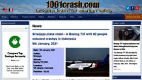 What 1001crash.com website looked like in 2021 (3 years ago)