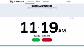 What 123alarmclock.com website looked like in 2021 (3 years ago)