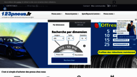 What 123pneus.fr website looked like in 2021 (5 years ago)