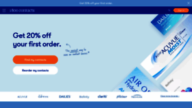 What 1800contacts.com website looked like in 2021 (2 years ago)