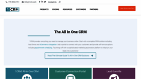 What 1crm.com website looked like in 2021 (2 years ago)