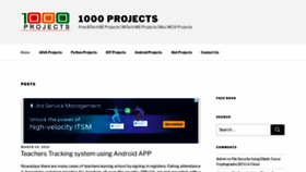 What 1000projects.org website looked like in 2021 (2 years ago)