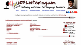 What 123listening.com website looked like in 2021 (2 years ago)