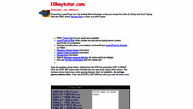 What 10keytutor.com website looked like in 2021 (2 years ago)