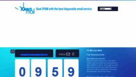 What 10minutemail.com website looked like in 2021 (2 years ago)