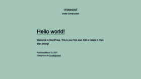 What 1tenhost.com website looked like in 2021 (4 years ago)