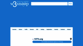 What 1377x.org.w3snoop.com website looked like in 2021 (2 years ago)