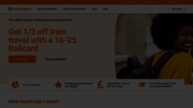 What 16-25railcard.co.uk website looked like in 2022 (2 years ago)