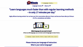What 17-minute-languages.com website looked like in 2022 (2 years ago)