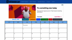 What 123calendars.com website looked like in 2022 (2 years ago)