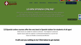 What 121spanish.com website looked like in 2022 (2 years ago)