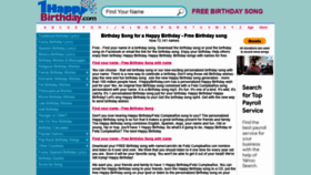 What 1happybirthday.com website looked like in 2022 (2 years ago)