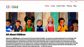 What 123child.com website looked like in 2022 (2 years ago)