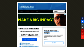 What 10minutemail.org website looked like in 2022 (1 year ago)