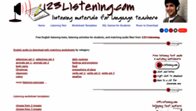 What 123listening.com website looked like in 2022 (1 year ago)