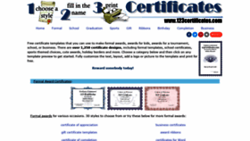 What 123certificates.com website looked like in 2022 (1 year ago)