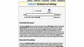 What 1url.cz website looked like in 2022 (1 year ago)